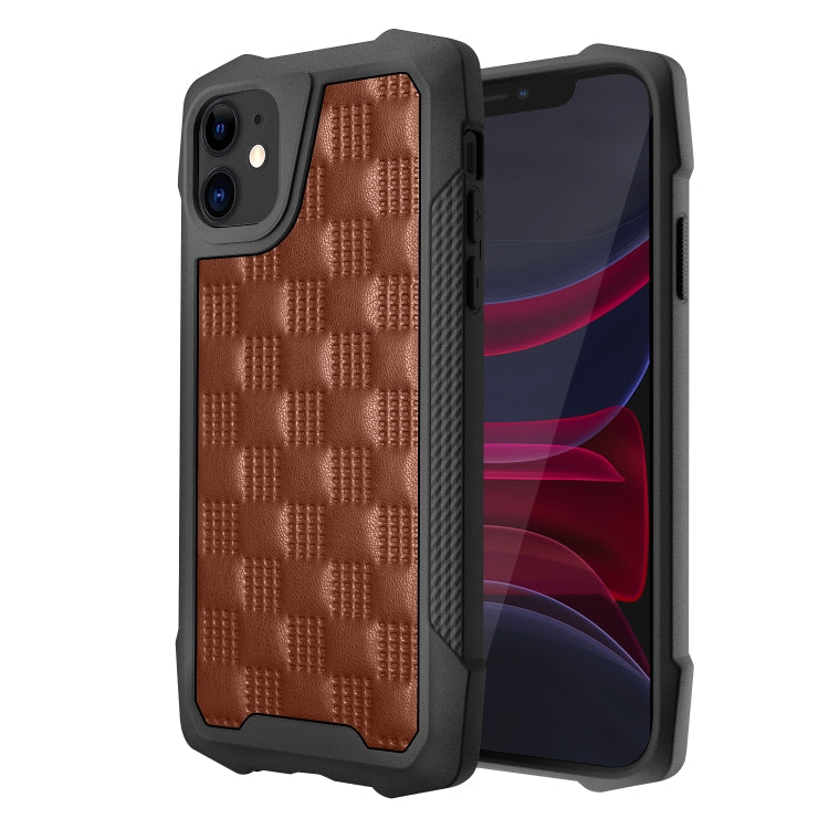 For iPhone 11 3D Embossed PU + PC + TPU Skidproof Shockproof Case