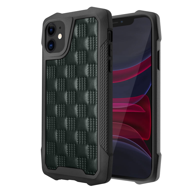 For iPhone 11 3D Embossed PU + PC + TPU Skidproof Shockproof Case