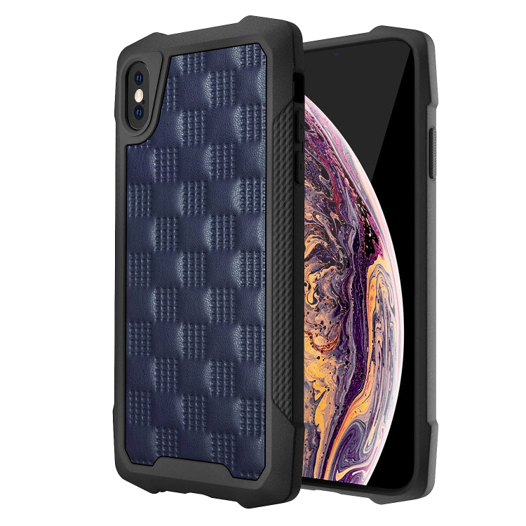 For iPhone XS Max 3D Embossed PU + PC + TPU Skidproof Shockproof Case