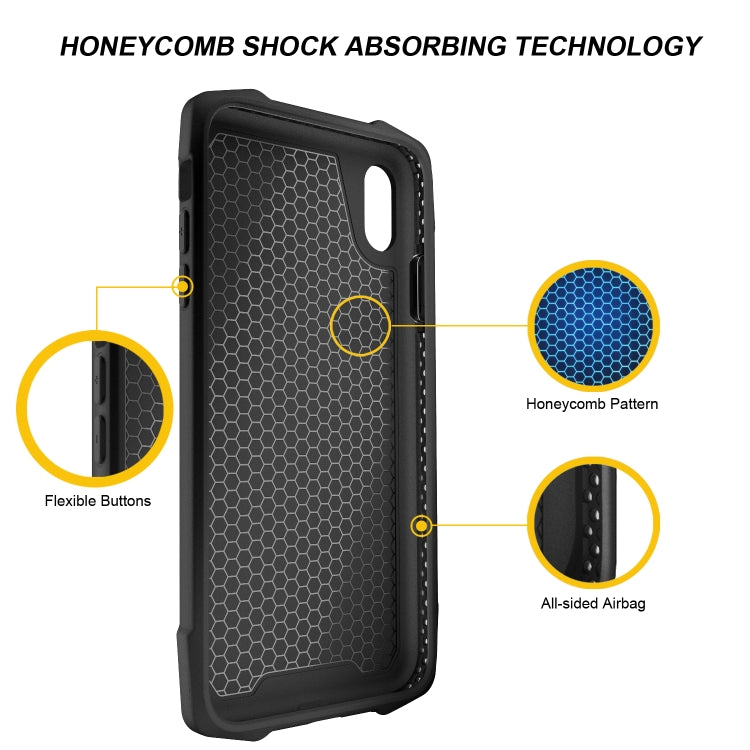 For iPhone XS Max 3D Embossed PU + PC + TPU Skidproof Shockproof Case