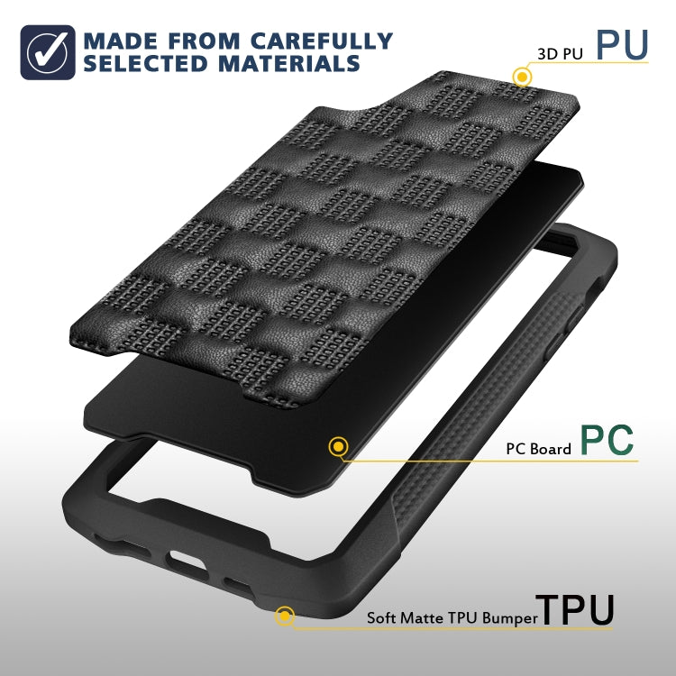 For iPhone XS Max 3D Embossed PU + PC + TPU Skidproof Shockproof Case