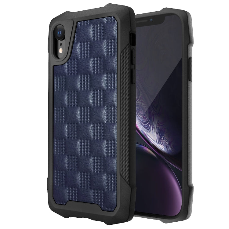 For iPhone XR 3D Embossed PU + PC + TPU Skidproof Shockproof Case