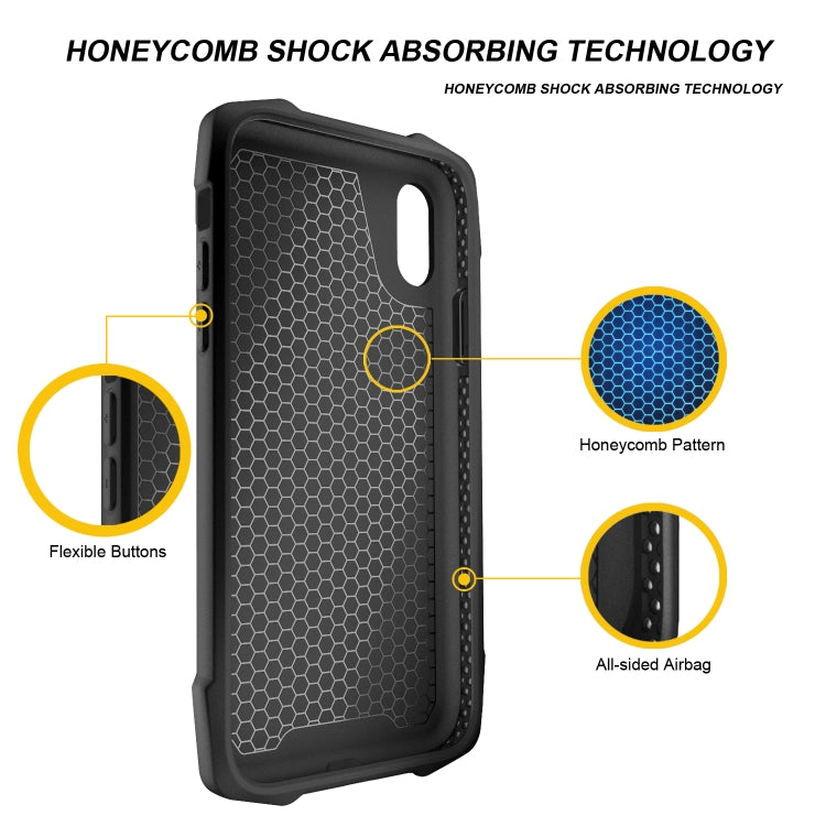 For iPhone XR 3D Embossed PU + PC + TPU Skidproof Shockproof Case