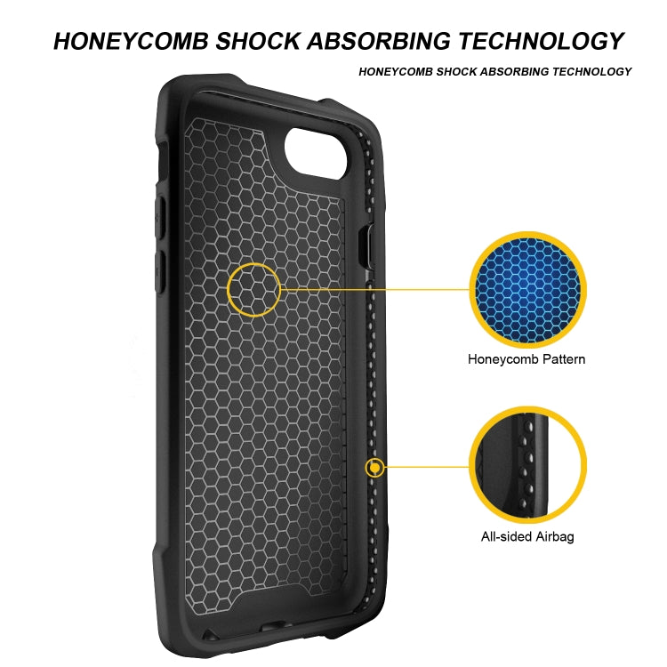 For iPhone SE 2022 / SE 2020 / 8 / 7 / 6s / 6 3D Embossed PU + PC + TPU Skidproof Shockproof Case