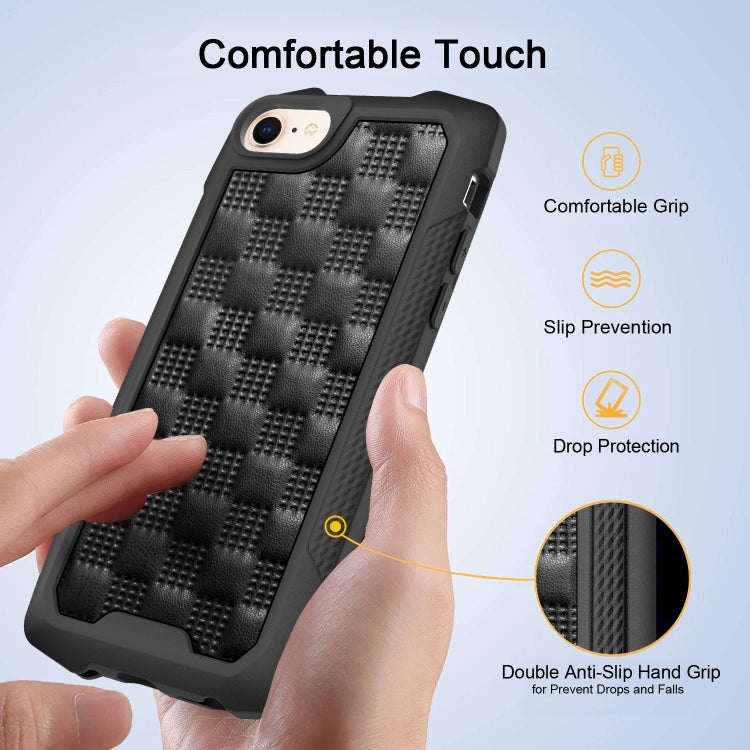 For iPhone SE 2022 / SE 2020 / 8 / 7 / 6s / 6 3D Embossed PU + PC + TPU Skidproof Shockproof Case