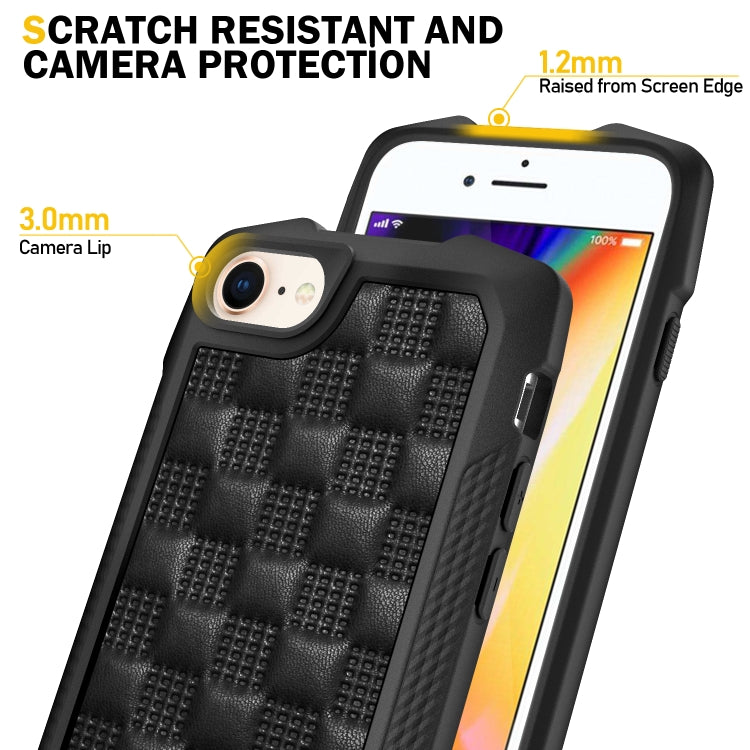 For iPhone SE 2022 / SE 2020 / 8 / 7 / 6s / 6 3D Embossed PU + PC + TPU Skidproof Shockproof Case