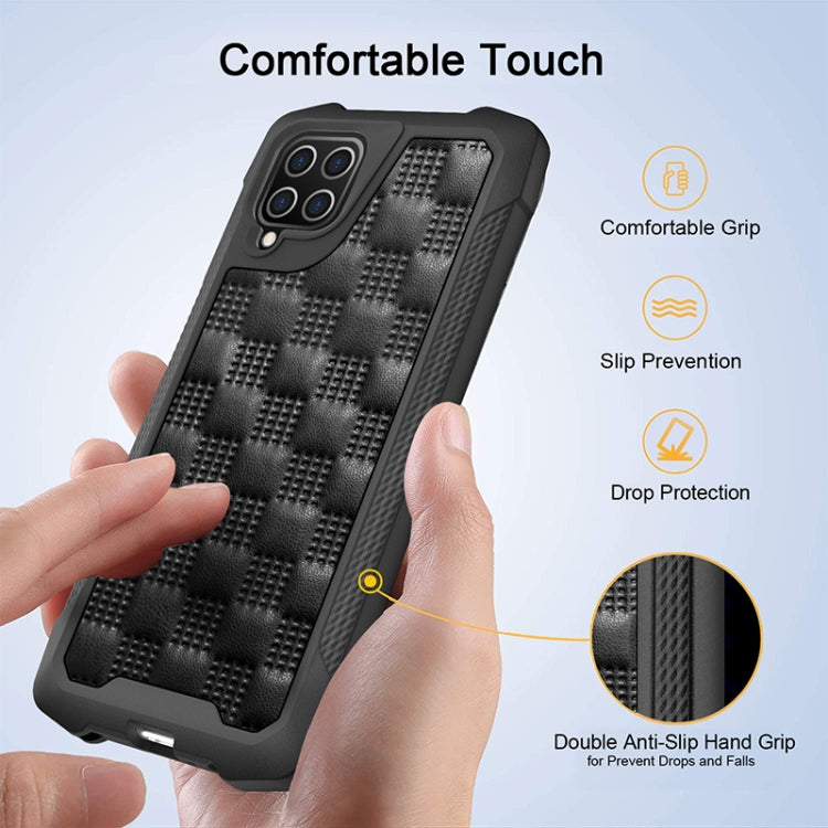 For Samsung Galaxy A12 5G 3D Embossed PU + PC + TPU Skidproof Shockproof Case