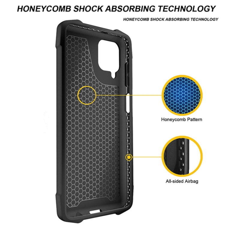 For Samsung Galaxy A12 5G 3D Embossed PU + PC + TPU Skidproof Shockproof Case