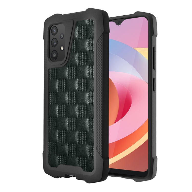 For Samsung Galaxy A32 4G 3D Embossed PU + PC + TPU Skidproof Shockproof Case