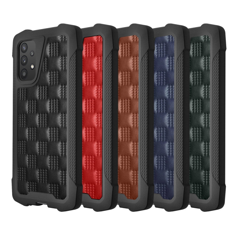 For Samsung Galaxy A32 4G 3D Embossed PU + PC + TPU Skidproof Shockproof Case