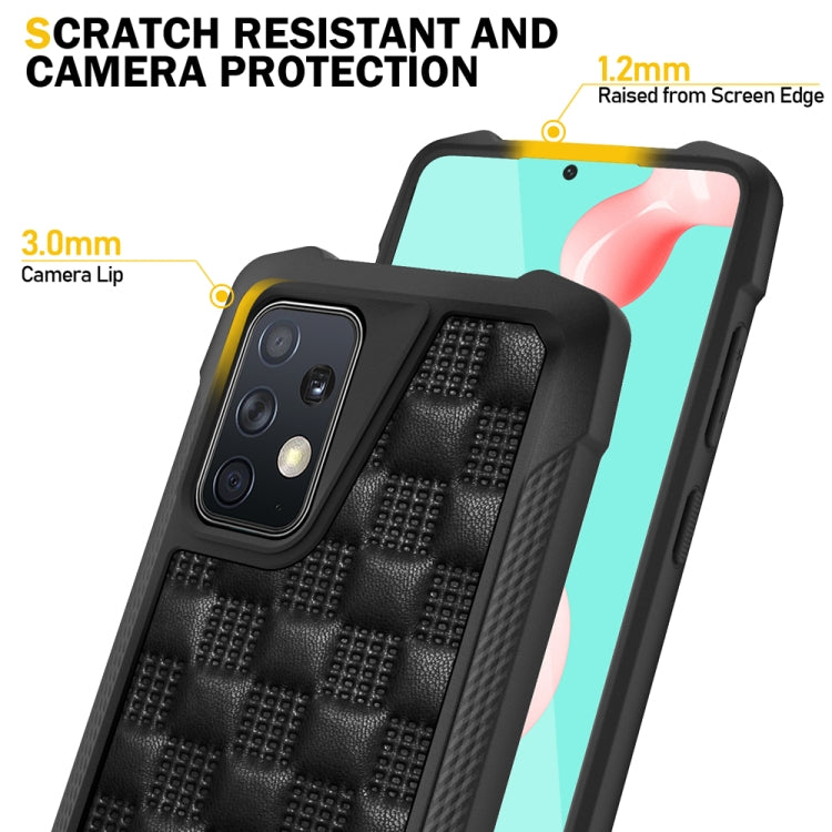 For Samsung Galaxy A52 5G / 4G 3D Embossed PU + PC + TPU Skidproof Shockproof Case