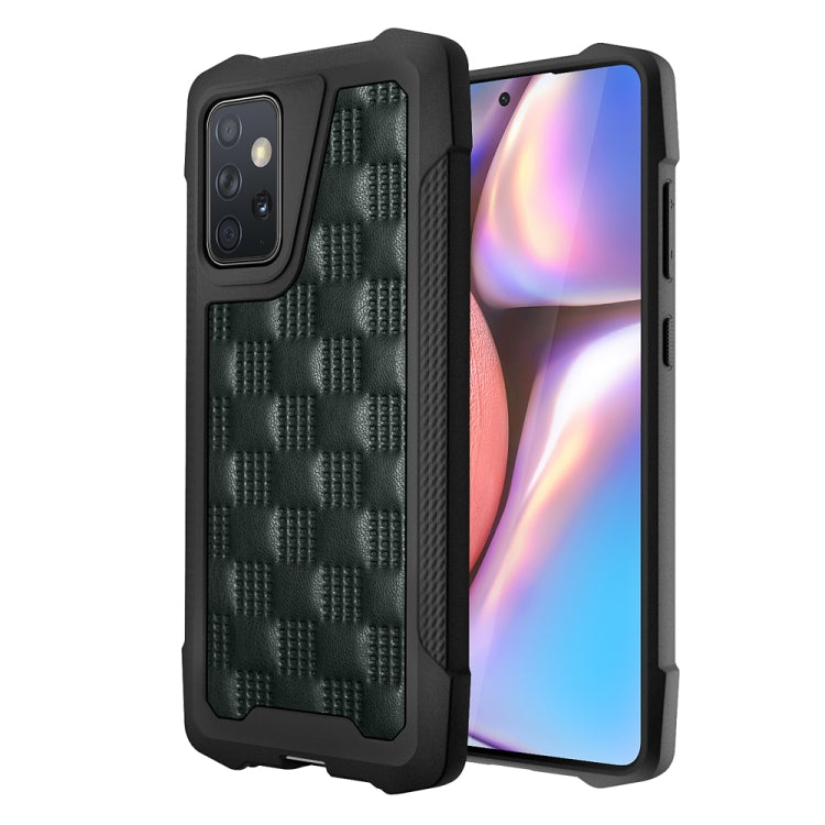 For Samsung Galaxy A72 5G / 4G 3D Embossed PU + PC + TPU Skidproof Shockproof Case