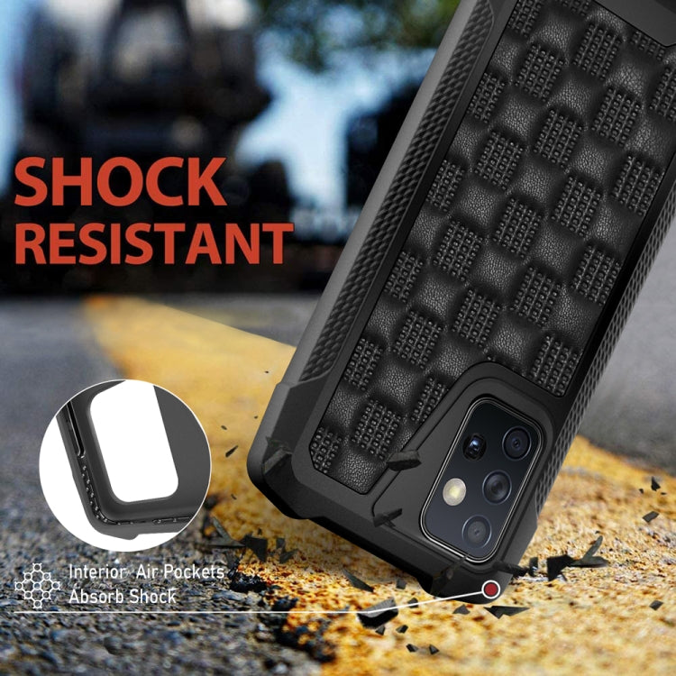 For Samsung Galaxy A72 5G / 4G 3D Embossed PU + PC + TPU Skidproof Shockproof Case