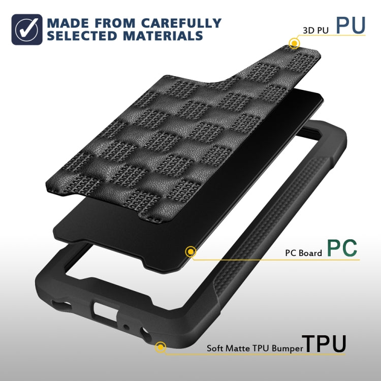 For Samsung Galaxy A72 5G / 4G 3D Embossed PU + PC + TPU Skidproof Shockproof Case