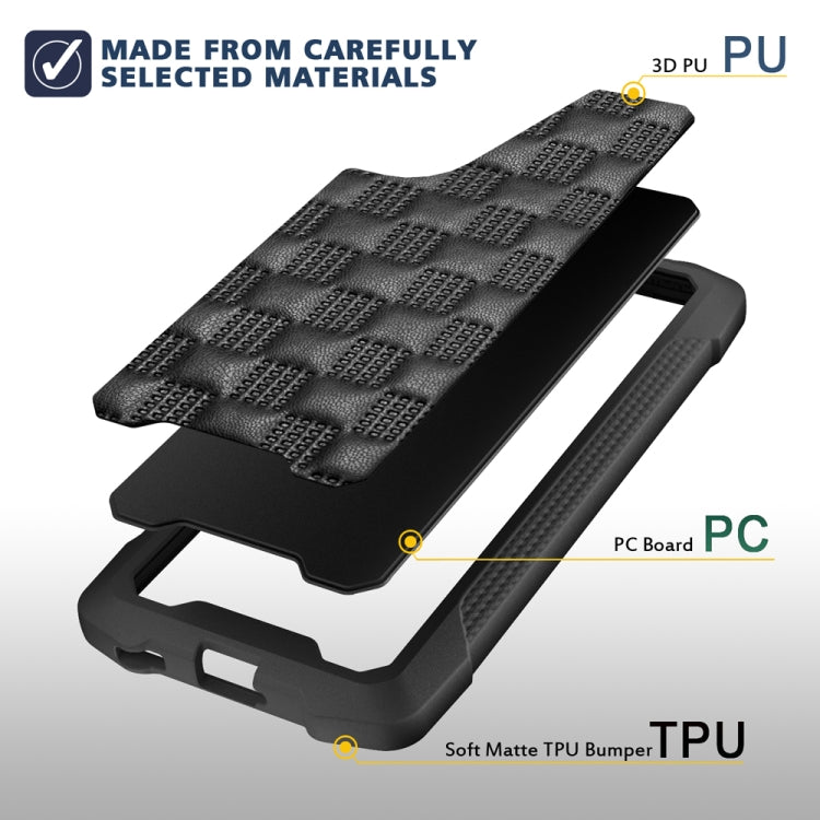 For Samsung Galaxy S21 5G 3D Embossed PU + PC + TPU Skidproof Shockproof Case