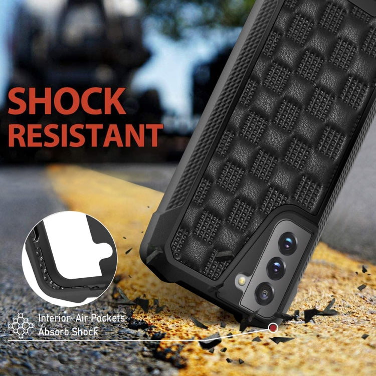 For Samsung Galaxy S21+ 5G 3D Embossed PU + PC + TPU Skidproof Shockproof Case