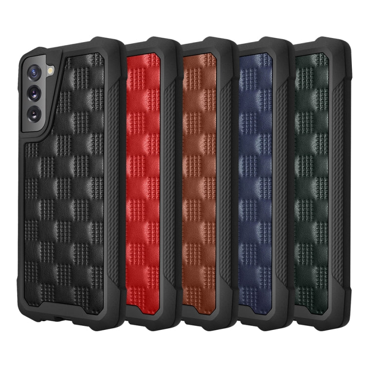 For Samsung Galaxy S21+ 5G 3D Embossed PU + PC + TPU Skidproof Shockproof Case