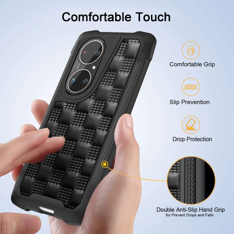 For Huawei P50 Pro 3D Embossed PU + PC + TPU Skidproof Shockproof Case