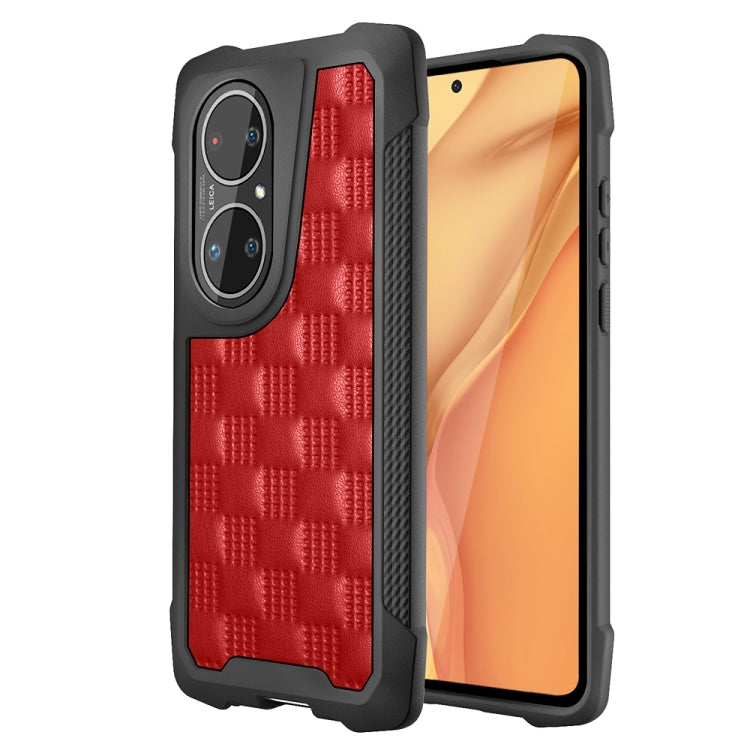 For Huawei P50 Pro 3D Embossed PU + PC + TPU Skidproof Shockproof Case