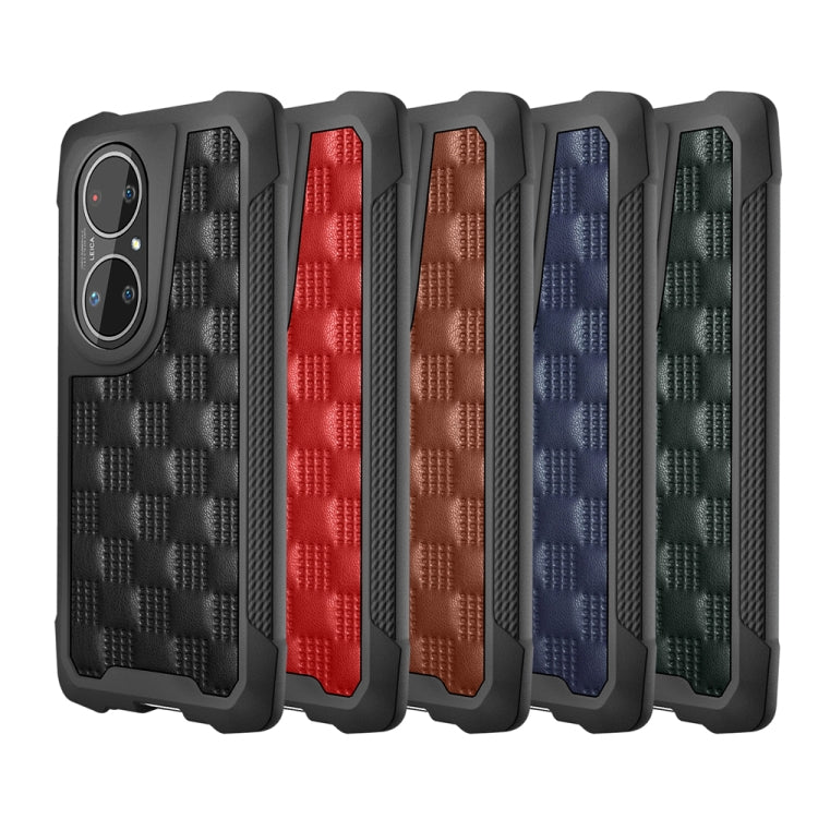 For Huawei P50 Pro 3D Embossed PU + PC + TPU Skidproof Shockproof Case