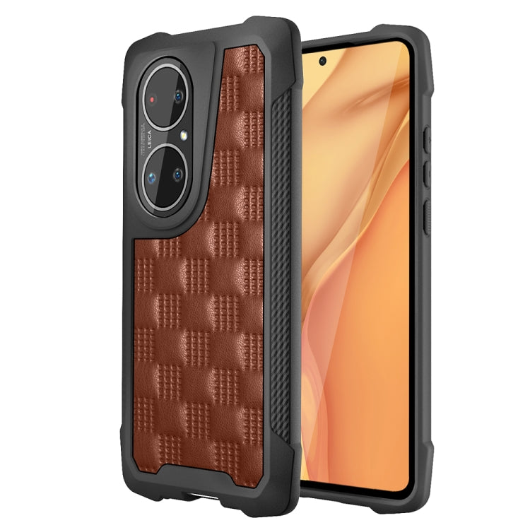 For Huawei P50 Pro 3D Embossed PU + PC + TPU Skidproof Shockproof Case