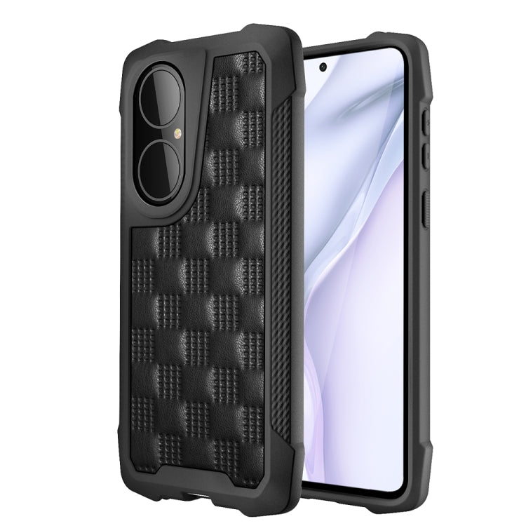 For Huawei P50 3D Embossed PU + PC + TPU Skidproof Shockproof Case