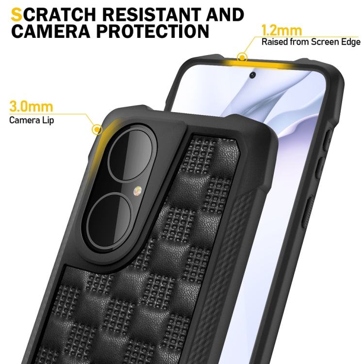 For Huawei P50 3D Embossed PU + PC + TPU Skidproof Shockproof Case