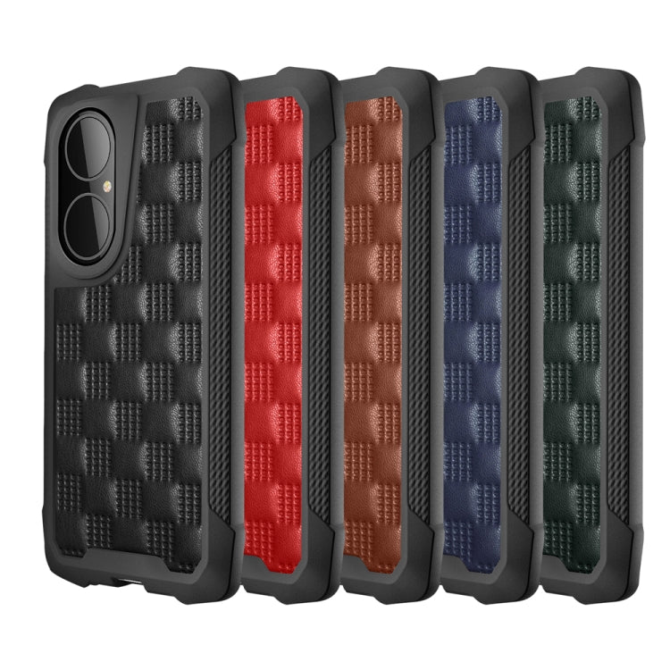 For Huawei P50 3D Embossed PU + PC + TPU Skidproof Shockproof Case