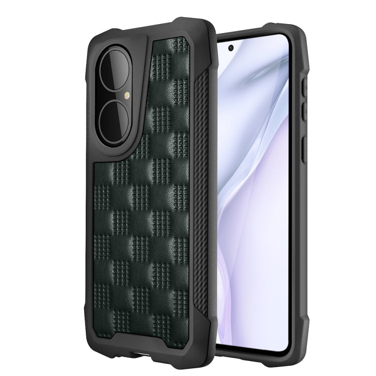 For Huawei P50 3D Embossed PU + PC + TPU Skidproof Shockproof Case