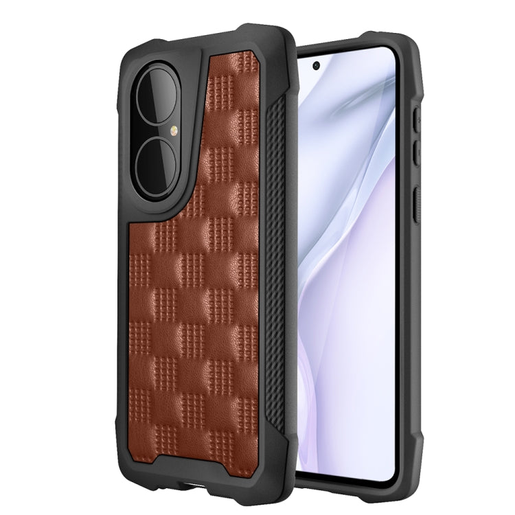 For Huawei P50 3D Embossed PU + PC + TPU Skidproof Shockproof Case