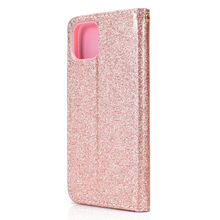 For Samsung Galaxy A22 5G Glitter Powder Horizontal Flip Leather Case with Card Slots & Holder & Photo Frame & Wallet