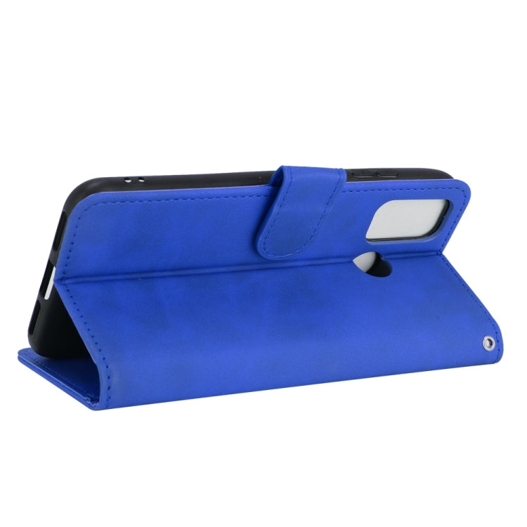 For Oukitel C23 Pro Solid Color Skin Feel Magnetic Buckle Horizontal Flip Calf Texture PU Leather Case with Holder & Card Slots & Wallet
