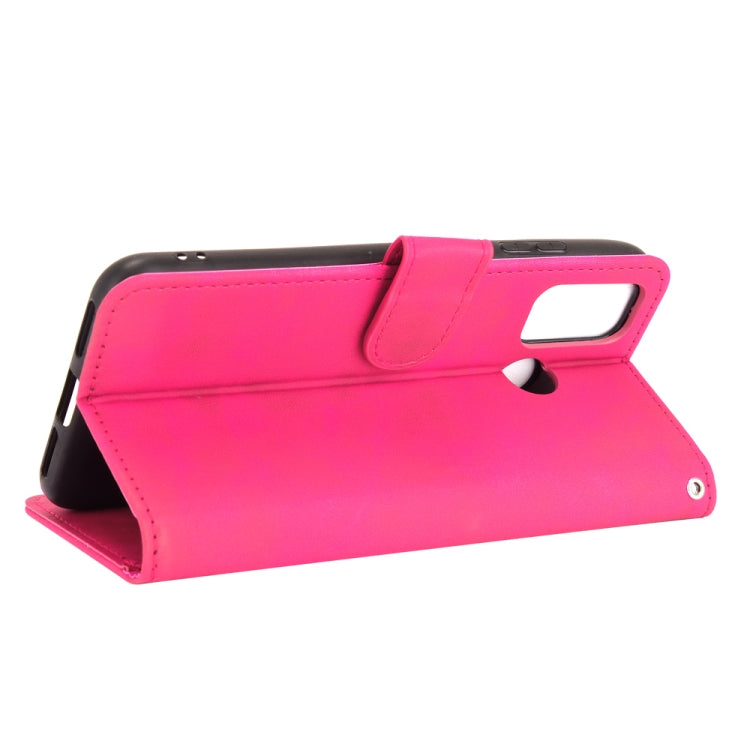 For Oukitel C23 Pro Solid Color Skin Feel Magnetic Buckle Horizontal Flip Calf Texture PU Leather Case with Holder & Card Slots & Wallet