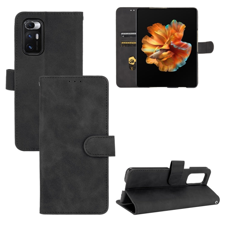 For Xiaomi Mi Mix Fold Solid Color Skin Feel Magnetic Buckle Horizontal Flip Calf Texture PU Leather Case with Holder & Card Slots & Wallet