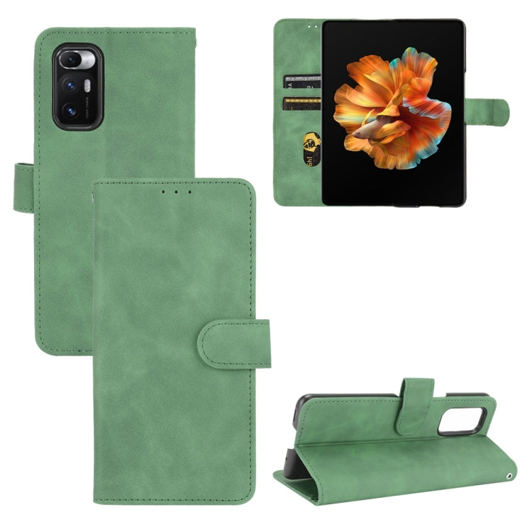 For Xiaomi Mi Mix Fold Solid Color Skin Feel Magnetic Buckle Horizontal Flip Calf Texture PU Leather Case with Holder & Card Slots & Wallet
