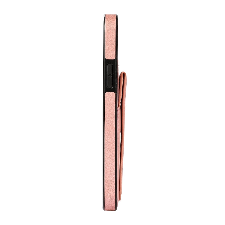 For iPhone 12 / 12 Pro Ultra-thin Shockproof Protective Case with Holder & Metal Magnetic Function