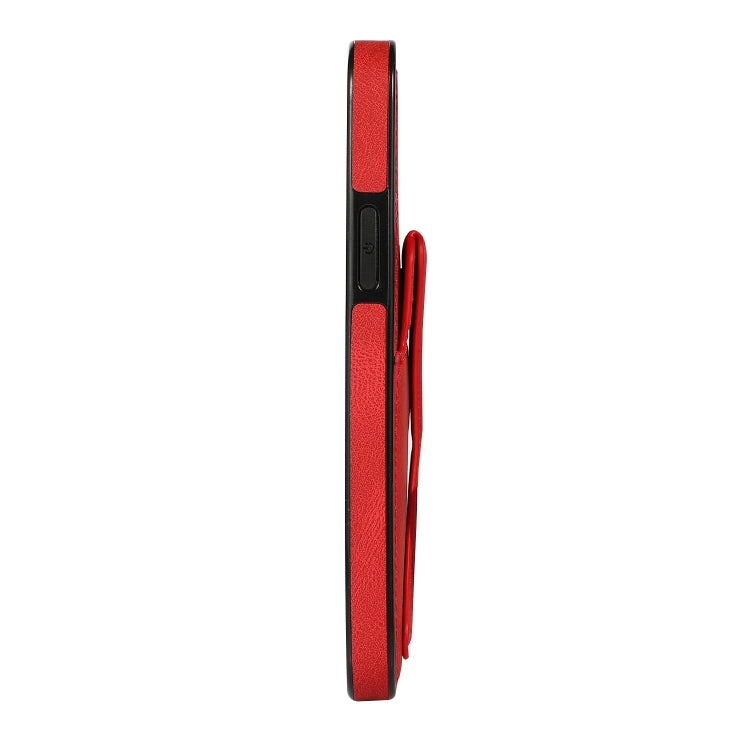 For iPhone 12 / 12 Pro Ultra-thin Shockproof Protective Case with Holder & Metal Magnetic Function