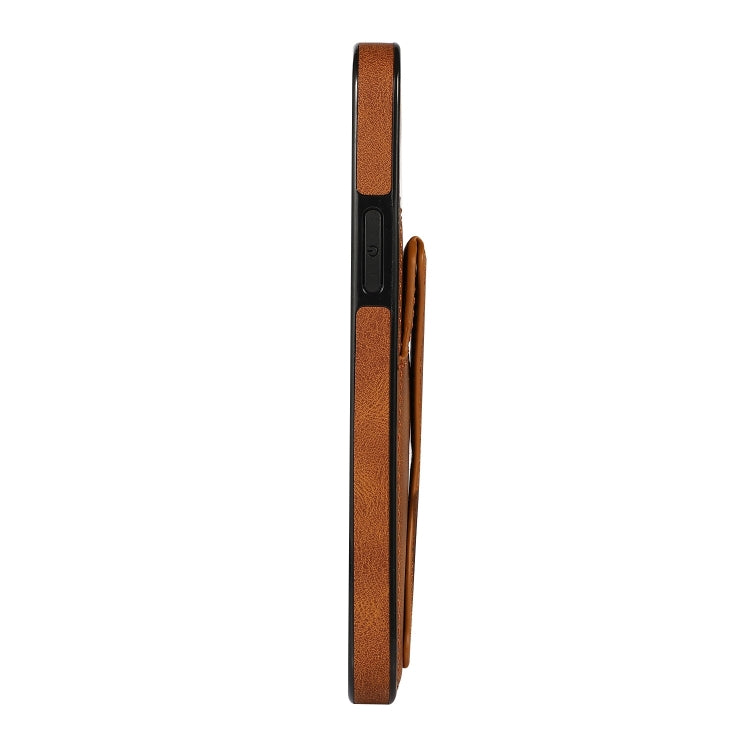 For iPhone 12 / 12 Pro Ultra-thin Shockproof Protective Case with Holder & Metal Magnetic Function
