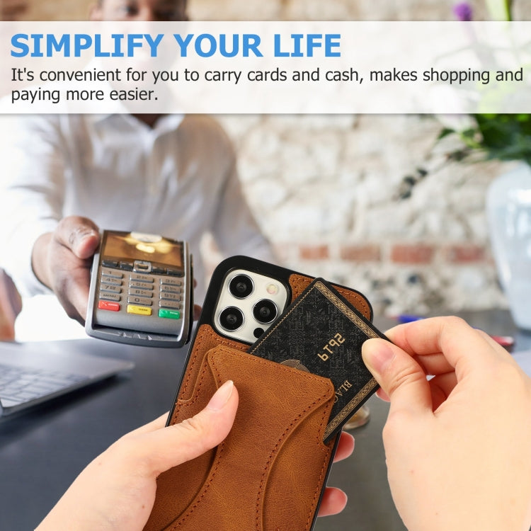 For iPhone 12 / 12 Pro Ultra-thin Shockproof Protective Case with Holder & Metal Magnetic Function