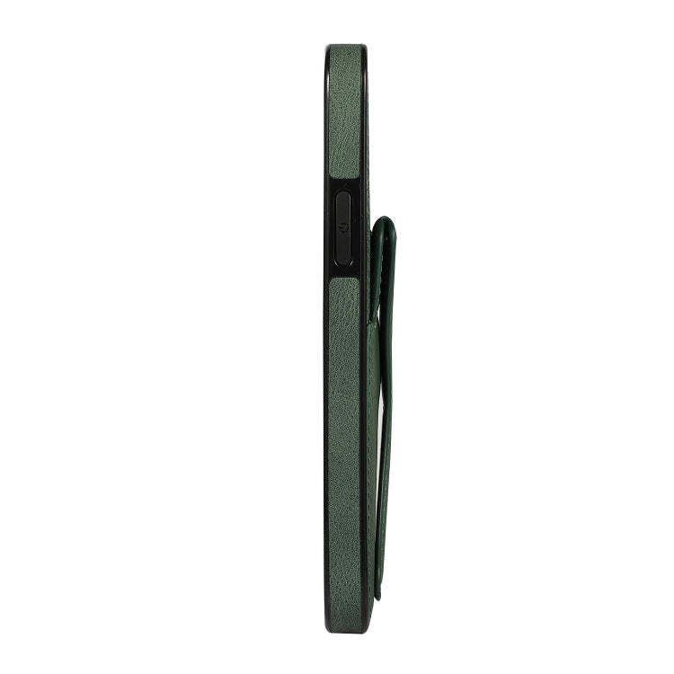 For iPhone 12 / 12 Pro Ultra-thin Shockproof Protective Case with Holder & Metal Magnetic Function