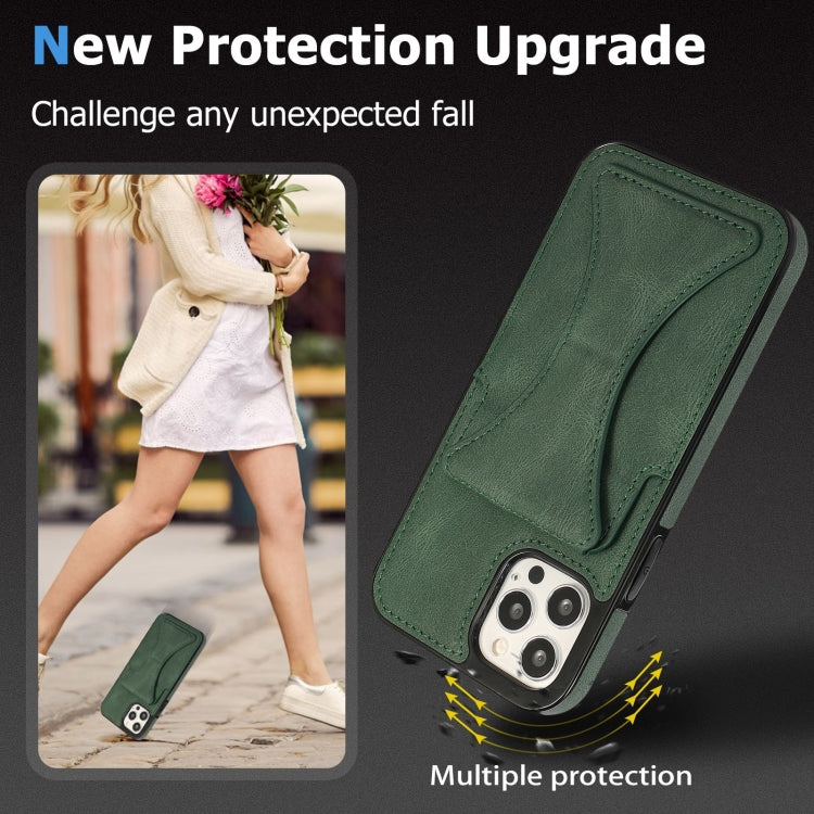 For iPhone 12 / 12 Pro Ultra-thin Shockproof Protective Case with Holder & Metal Magnetic Function