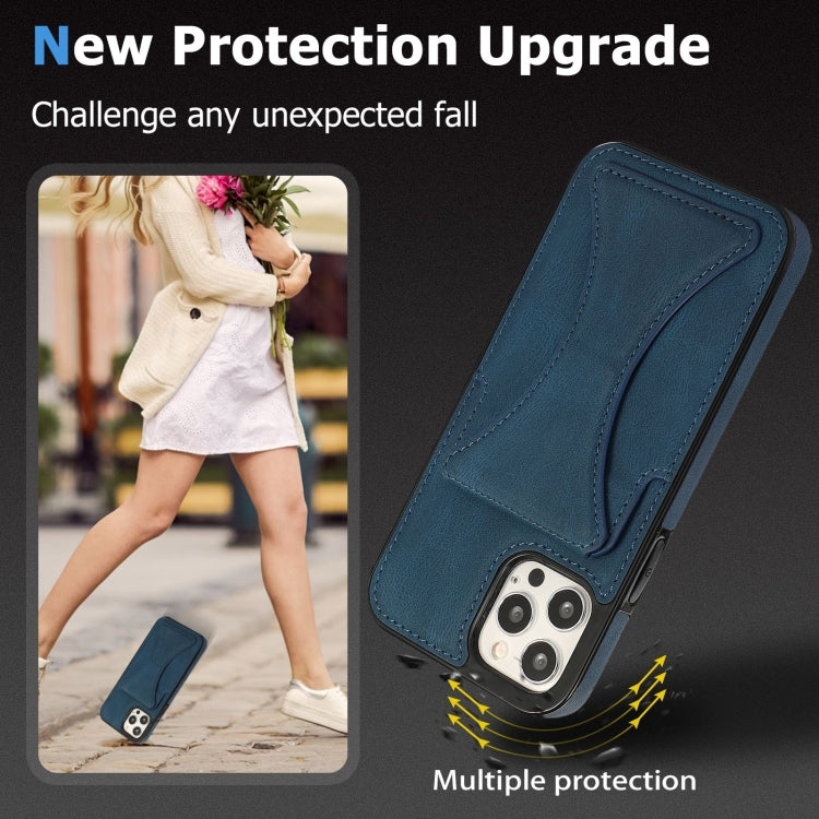 For iPhone 12 / 12 Pro Ultra-thin Shockproof Protective Case with Holder & Metal Magnetic Function