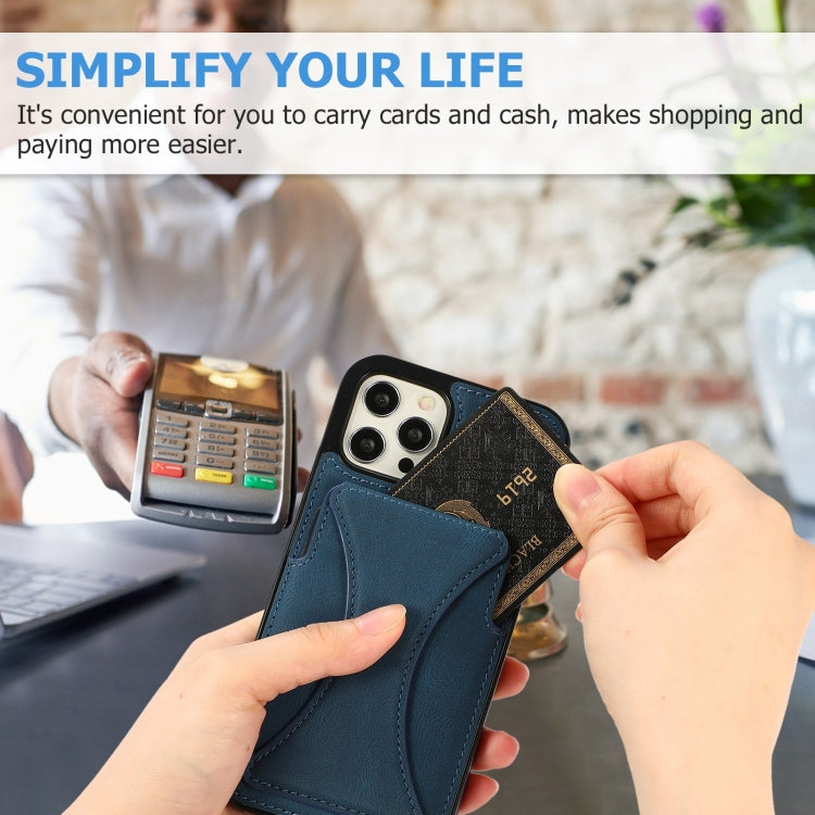 For iPhone 12 / 12 Pro Ultra-thin Shockproof Protective Case with Holder & Metal Magnetic Function