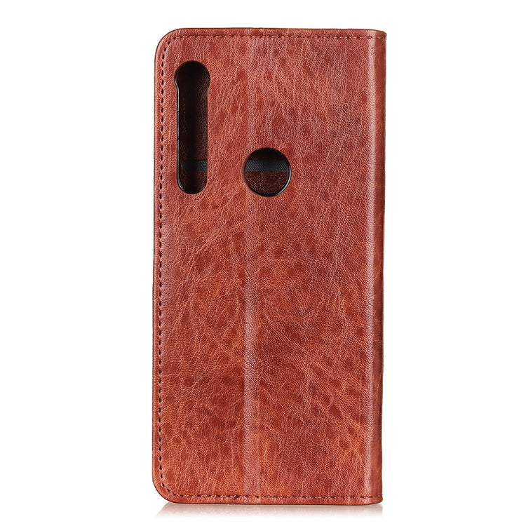 For Motorola One Macro Magnetic Retro Crazy Horse Texture Horizontal Flip Leather Case with Holder & Card Slots