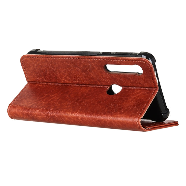 For Motorola One Macro Magnetic Retro Crazy Horse Texture Horizontal Flip Leather Case with Holder & Card Slots