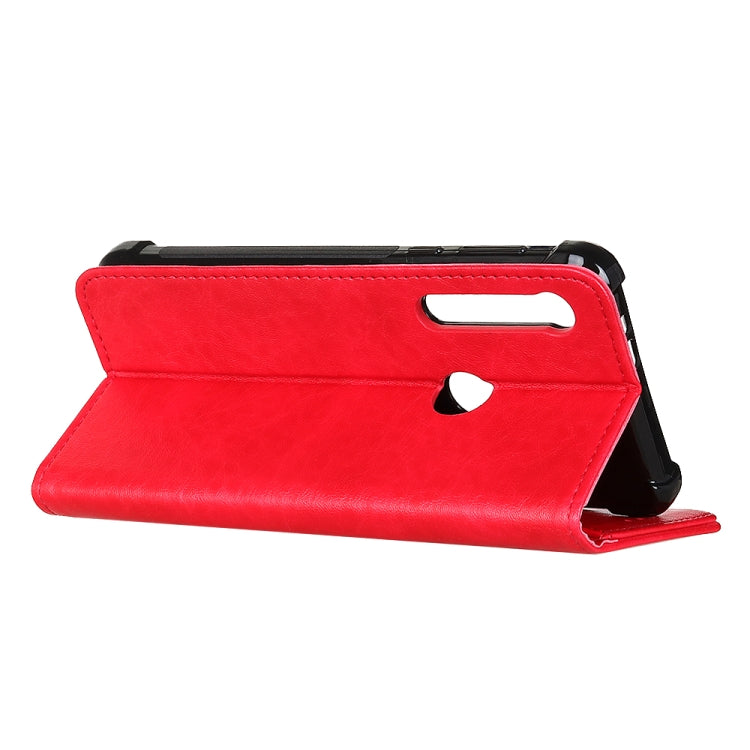 For Motorola One Macro Magnetic Retro Crazy Horse Texture Horizontal Flip Leather Case with Holder & Card Slots