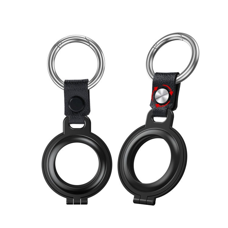 Shockproof Anti-scratch Aluminum Alloy Case Cover with Keychain Ring Loop For AirTag