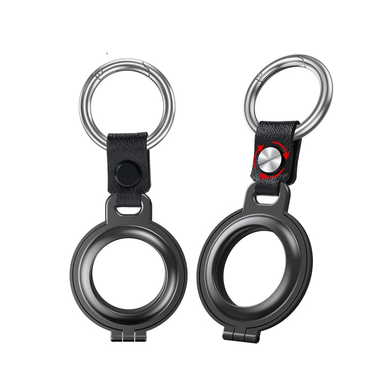 Shockproof Anti-scratch Aluminum Alloy Case Cover with Keychain Ring Loop For AirTag