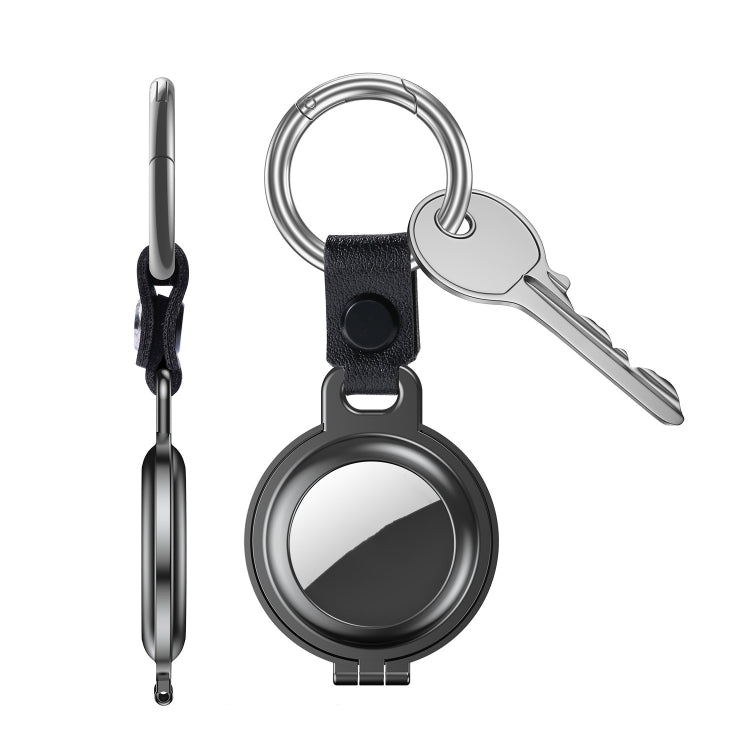 Shockproof Anti-scratch Aluminum Alloy Case Cover with Keychain Ring Loop For AirTag