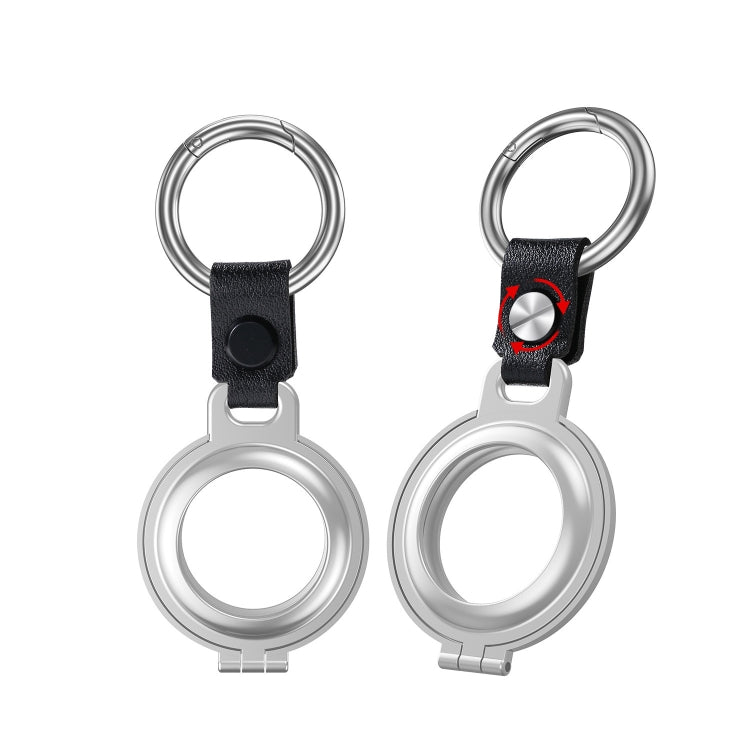 Shockproof Anti-scratch Aluminum Alloy Case Cover with Keychain Ring Loop For AirTag